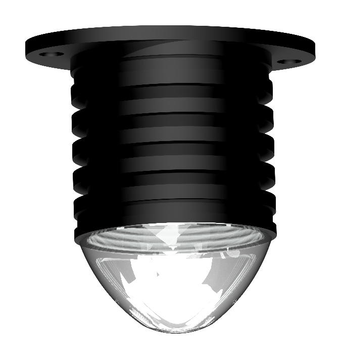 6W Spreader Light, dimmable, 6° reflector (blk)